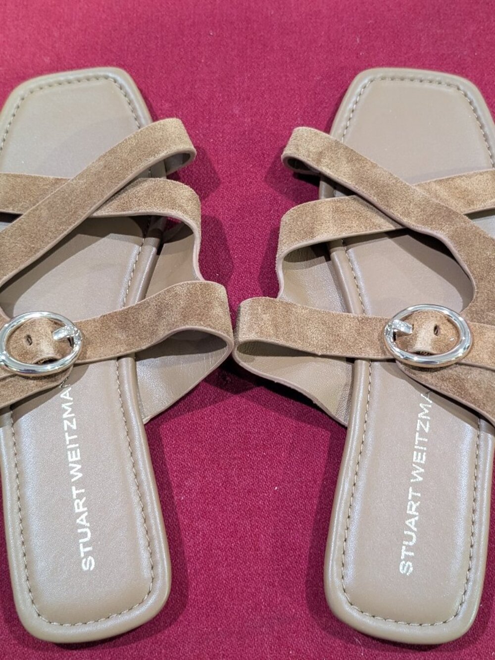 NEW! Stuart Weitzman Villa Slide Sandal, Color Doe